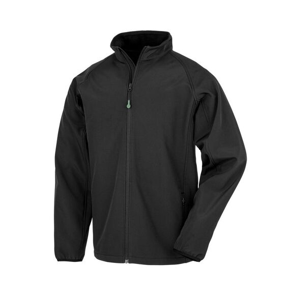 Result Childrens/Kids Double Layered Recycled Soft Shell Jacket / Black